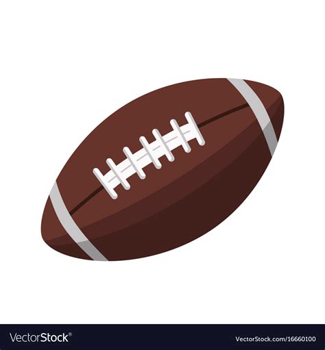 Brown leather ball for american football isolated Vector Image