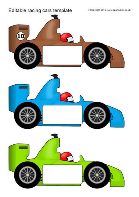 Editable Free Printable Race Car Template Printable Templates | Images and Photos finder