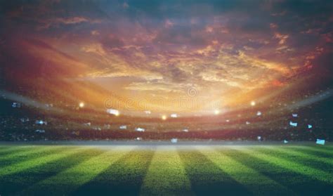 Lights at Night and Stadium Stock Photo - Image of illuminated, game ...