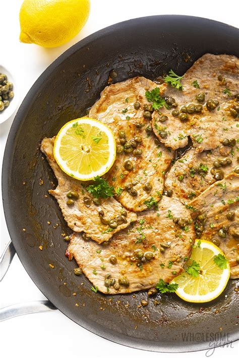 Healthy Veal Scallopini Piccata Recipe | Wholesome Yum