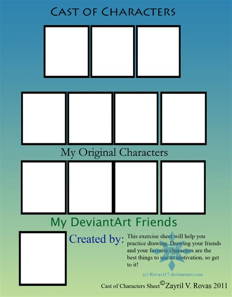 Cast of Characters Template by Rovas117 on DeviantArt