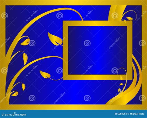 Formal Blue Floral Background Royalty Free Stock Images - Image: 6059269