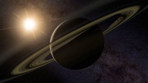 Sci-Fi Saturn: Stunning 4K Ultra HD Planetary Ring Wallpaper