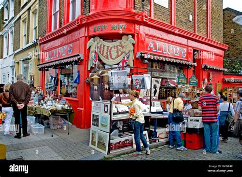 antique Portobello Road Market Notting Hill London Stock Photo - Alamy