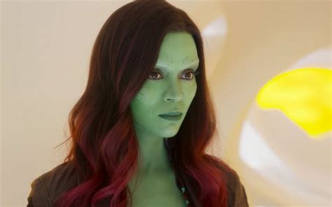 Guardians of the Galaxy 3, Zoe Saldana and Gamora in a backstage video ...