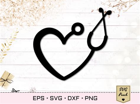 Stethoscope Nurse Heart SVG By SVGPouch | TheHungryJPEG