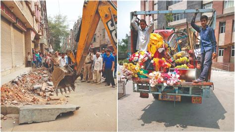 Special Task Force's mass encroachment drive to decongest roads in Delhi