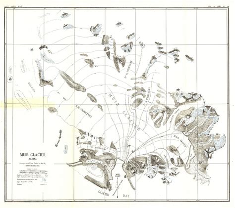 Muir Glacier, Alaska Map 1892 | Maps.com.com