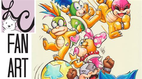 The Koopalings / Koopa Kids from Super Mario World -Nintendo Fan Art (Copic Marker Coloring ...