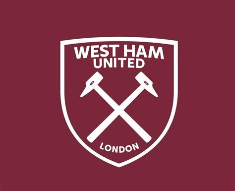 West Ham United Club Logo White Symbol Premier League Football Abstract ...