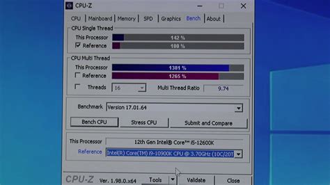 Intel i5-12600K 5GHZ CPU-Z Benchmark - YouTube