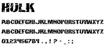 Hulk Free Font Download - Font Supply