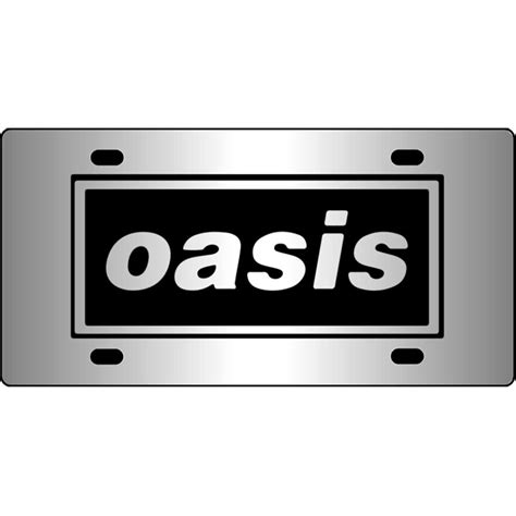 Oasis Band Logo Mirror License Plate