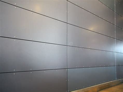 Gray Panels of an Interior Wall in a Commercial Building Stock Image - Image of espe, design ...