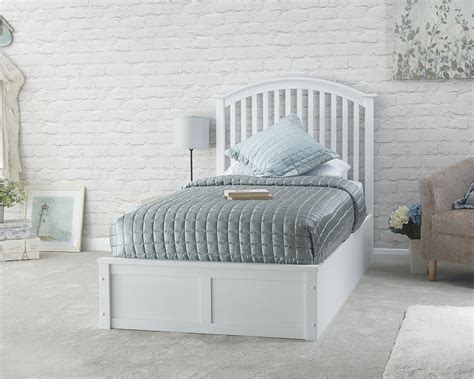 Kansas White Single Ottoman Bed Frame - Dublin Beds