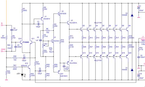 1000 Watt Amplifier Circuit