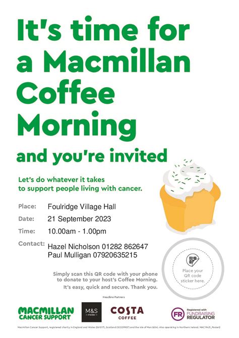 Macmillan Coffee Morning | Foulridge Parish Council