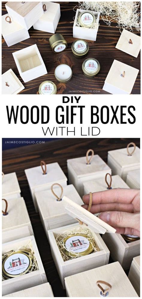 A DIY tutorial to make small wood gift boxes with a lid. How to create simple wood gift boxes ...