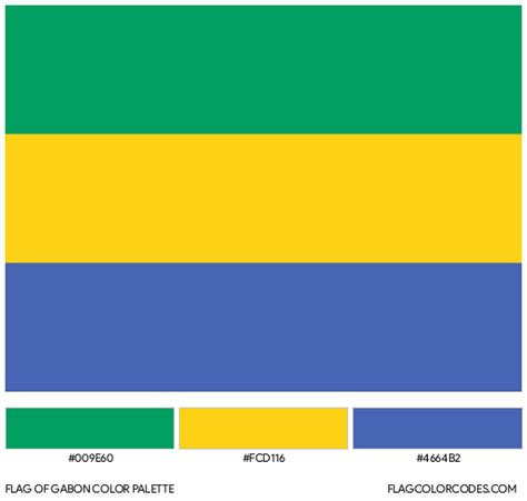 Gabon flag color codes