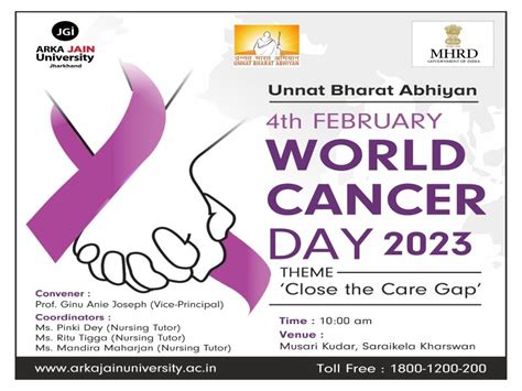 World Cancer Day 2023 – ARKA JAIN UNIVERSITY