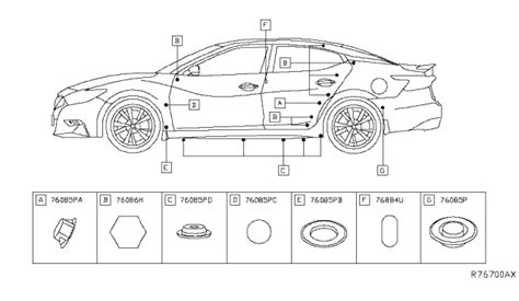 Body Side Fitting - 2017 Nissan Maxima