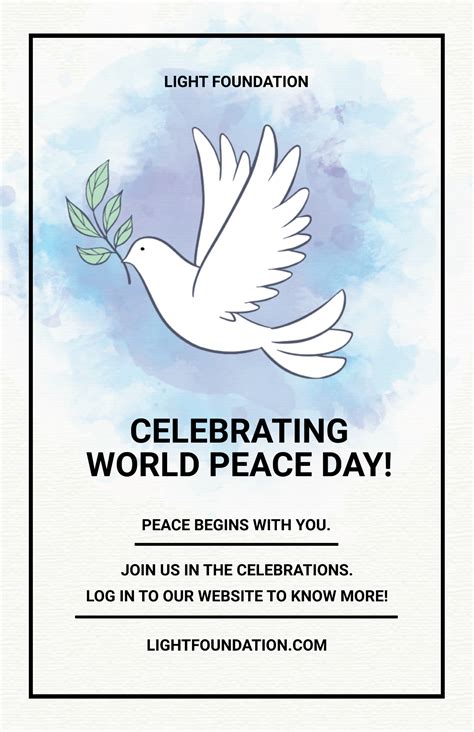 World Peace Day Poster Template - Edit Online & Download Example ...