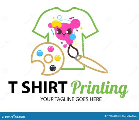 Tshirt Printing Cmyk Palette Concept. Abstract Modern Colored Vector Logo Template of T-shirt ...