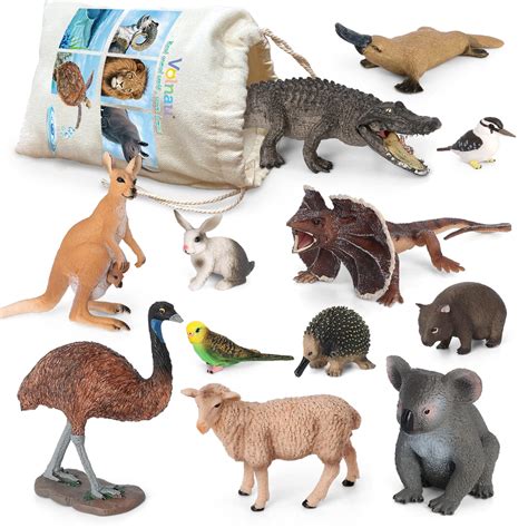 Buy Volnau Animal Toys Figurines 12PCS Australian Figures for Kids ...