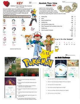 Pokemon Math Activities/ Games- Distance Learning by Career Vision by Jamie