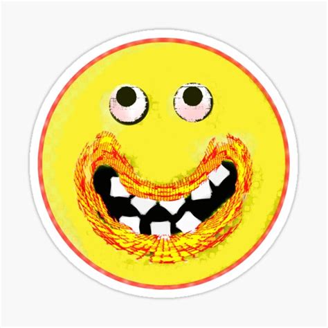 "Goofy Orange Smile Emoji Pixel Smilng Face" Sticker for Sale by ...