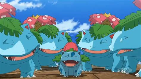 Pokemon Journeys Bulbasaur Evolves Into Ivysaur - YouTube