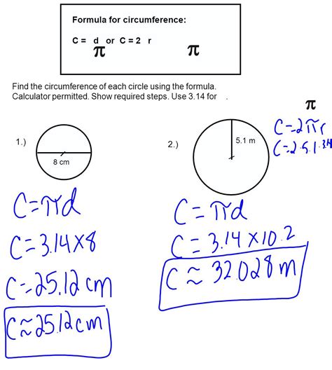 The Diameter Of A Circle Mean Radius