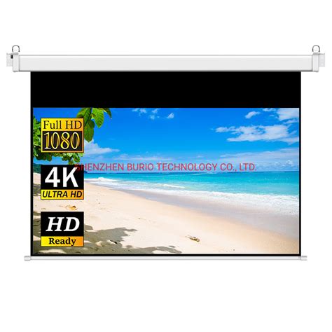 Matt White Electric Projector Screen 120 Inch 16: 9 Motorized Automatic Projection Screens ...