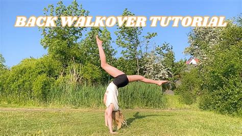 How to do a back walkover | Tutorial - YouTube