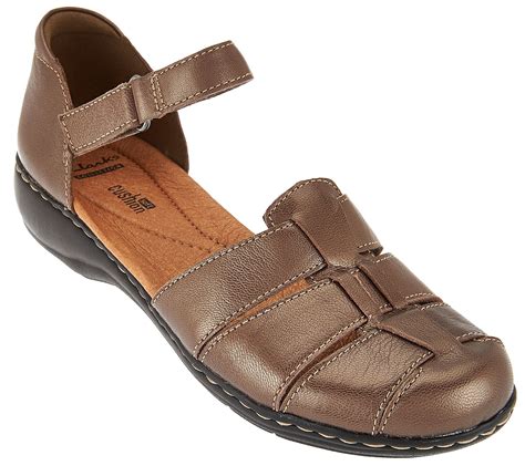 Clarks Leather Fisherman Sandals - Leisa Wave - Page 1 — QVC.com