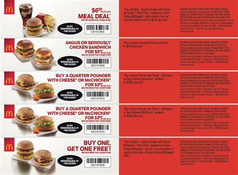 McDonald's Canada Coupons (NF) March 16 to April 19