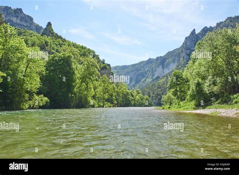 Gorges du Tarn on a boat Stock Photo - Alamy