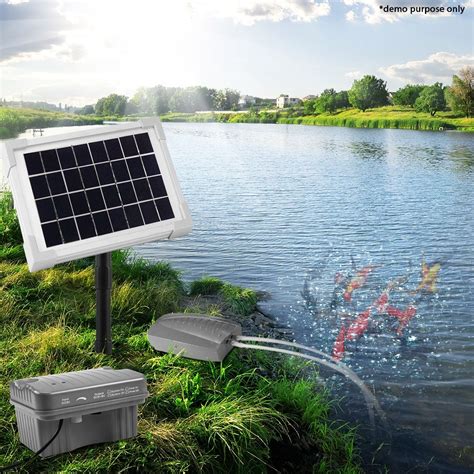 Solar Powered Air Pump for Pond Oxygenation