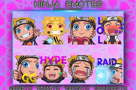 Naruto Twitch Emotes Naruto Emotes Anime Twitch Emotes - Etsy