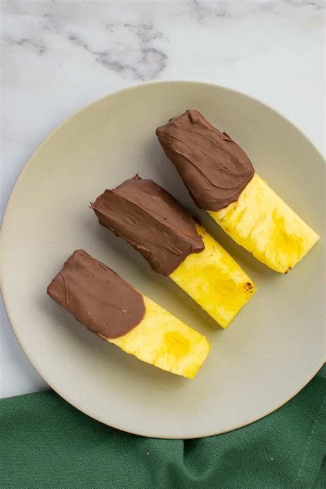 Chocolate Covered Pineapple | Hint of Healthy