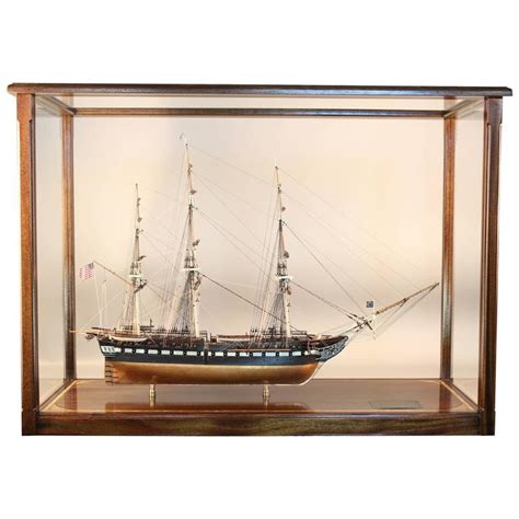 USS Constitution Old Ironsides Ship Model in Display Case For Sale at 1stDibs | uss constitution ...