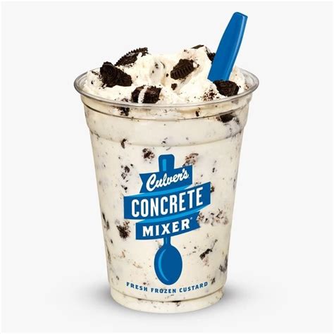 Culvers Short Vanilla Oreo Concrete Mixer Nutrition Facts