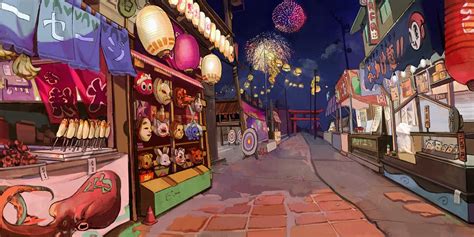 Space Penguin art of backgrounds in 2021 | Anime summer, Anime background, Japanese festival