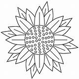 Very Easy Sunflower Coloring Page  Free Printable Pages For Kids sketch template