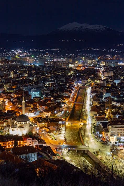 Aerial View of City during Night Time · Free Stock Photo