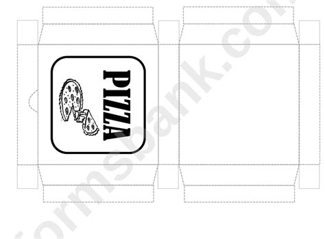 Pizza Box Template printable pdf download