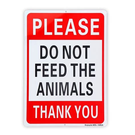 Buy Please Do Not Feed The Animals Sign - 10"x 14" - .040 Rust Free Aluminum – Reflective, UV ...