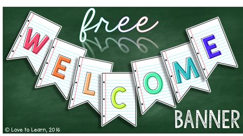 Dress up your classroom with this FREE printable welcome pennant banner. | Classroom banner ...