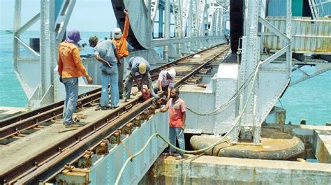 Plea to raise height of Pamban bridge by 2 metres | Plea to raise height of Pamban bridge by 2 ...