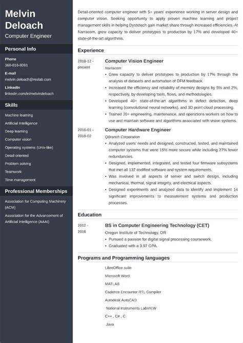 Computer Engineer Resume—Sample and 25+ Writing Tips